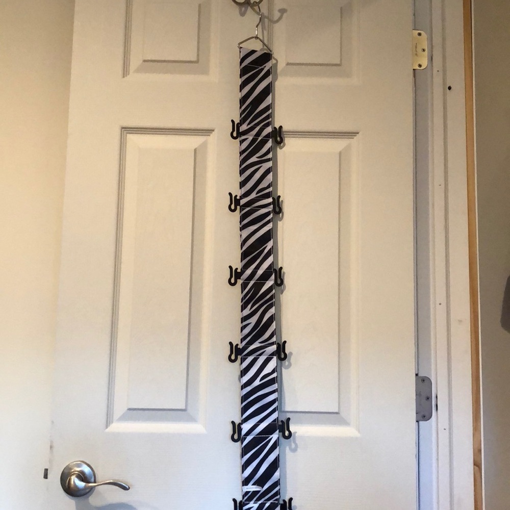 Zebra Print Accessories Organizer